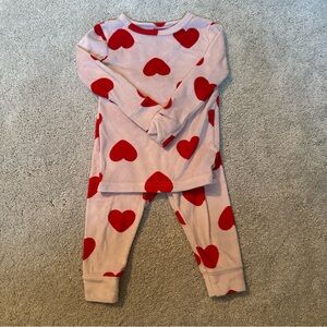 Kids Ultra Soft Pajamas with Red Hearts